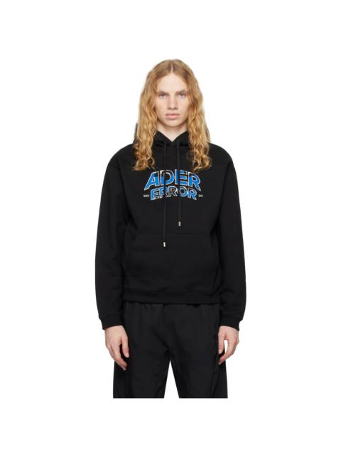 ADER error Black Distressed Logo Hoodie