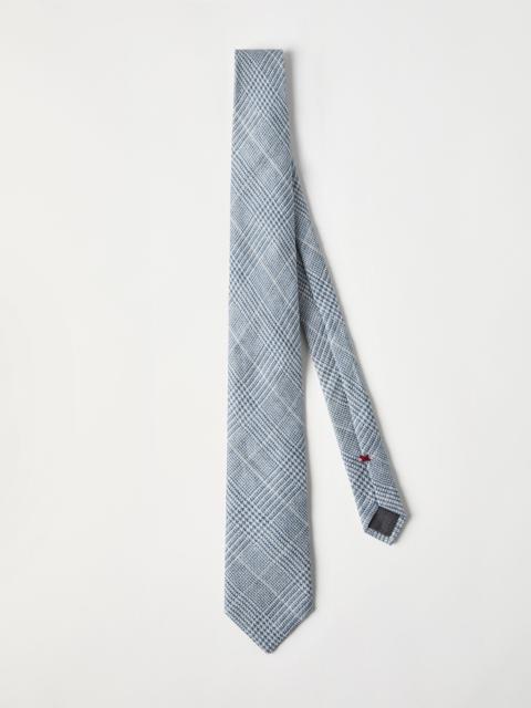 Brunello Cucinelli Linen and silk Prince of Wales tie