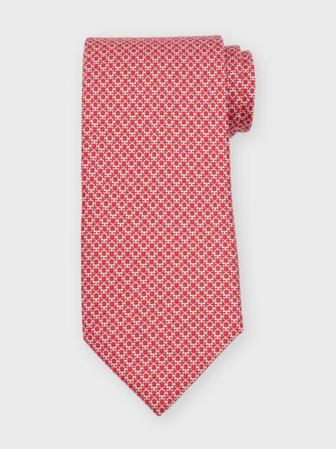FERRAGAMO Men's Interlocking Gancini Silk Tie