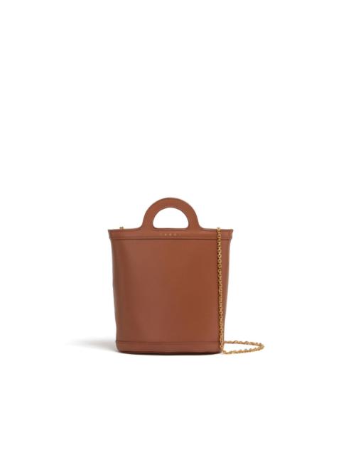 logo-stamp leather bucket bag