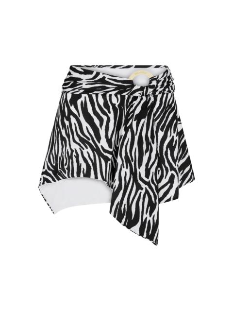 THE ATTICO WHITE AND BLACK MINI SKIRT
