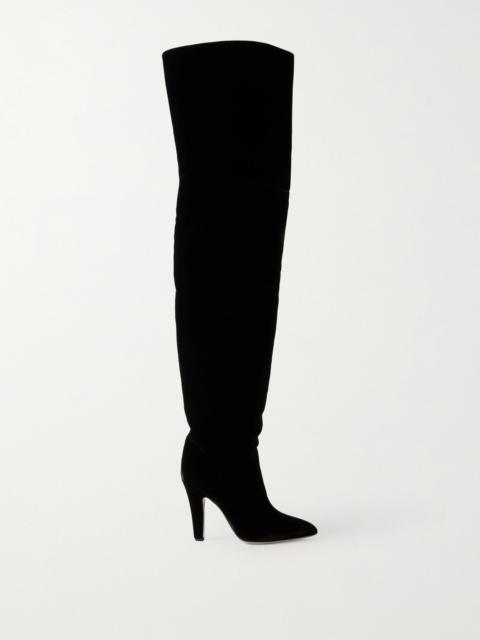 PARIS TEXAS Elsa Velvet Over-the-knee Boots