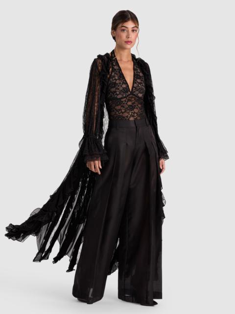 Alice + Olivia CHER RUFFLE MAXI ROBE
