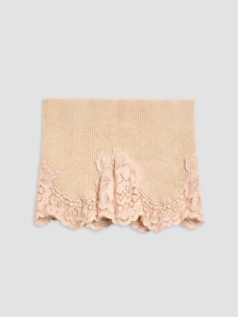 Valentino Women's VLogo Signature Cashmere and Lace Headband - Alabaster