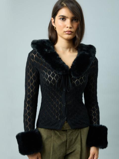 House of Sunny BLACK FUR COLLAR PEGGY
