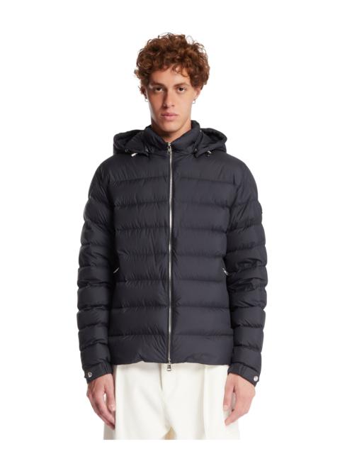 Moncler Blue Arneb Short Down Jacket With Hood