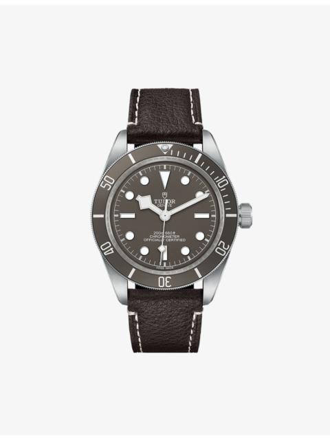 TUDOR M79010SG0001 Black Bay 58 sterling-silver and leather automatic watch