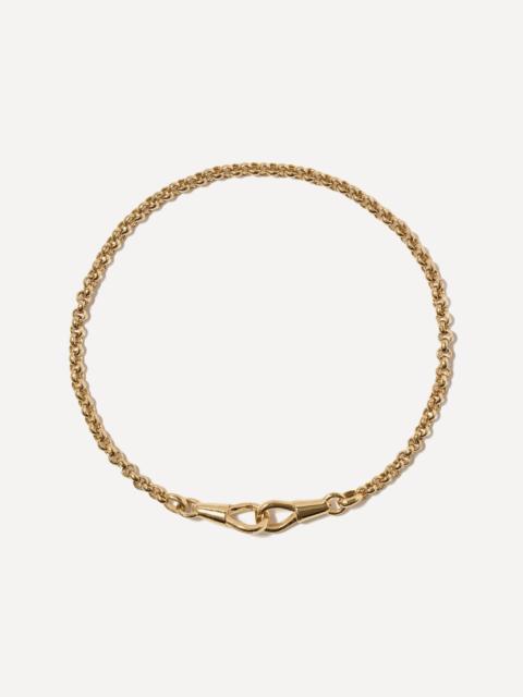 Otiumberg 14ct Gold-Plated Vermeil Silver Mini Locked Chain Bracelet