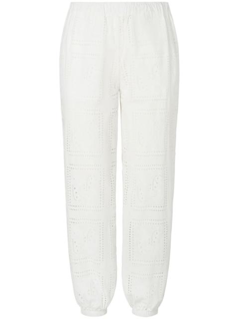 TORY BURCH Eyelet trousers