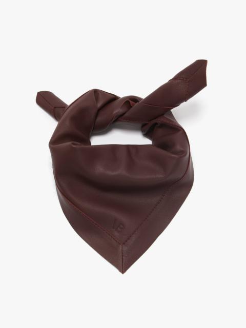 Victoria Beckham Leather Scarf In Bordeaux