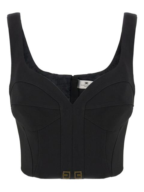 ELISABETTA FRANCHI sweetheart-neckline zip-front top