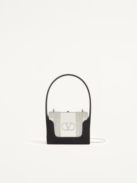 Valentino VALENTINO GARAVANI MINAUMORPHE MINAUDIÈRE IN METAL WITH SWAROVSKI® CRYSTALS AND SATIN CASE