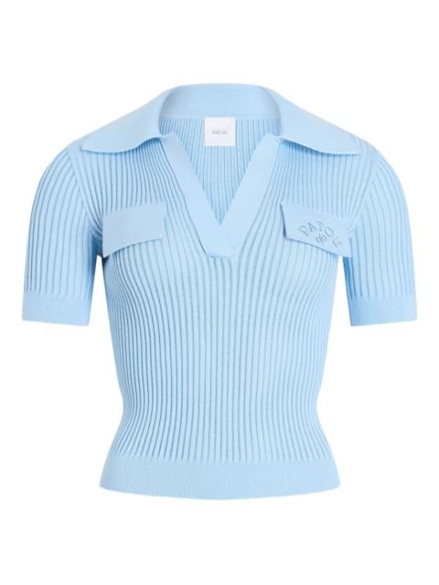 PATOU embroidered-logo top