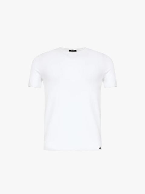 Crewneck stretch-cotton T-shirt