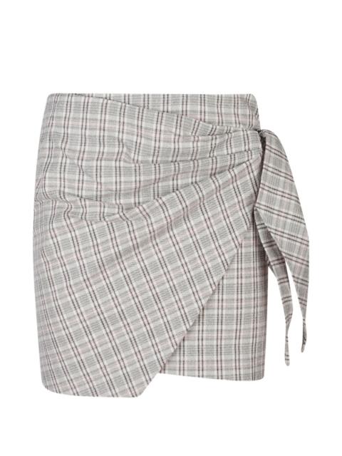 Isabel Marant Étoile check-pattern tie-detail mini skirt