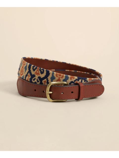 Brooks Brothers Smathers & Branson Needlepoint Ikat Belt