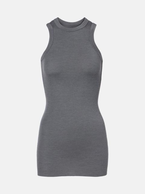 PHOEBE PHILO Ribbed-knit wool tank top