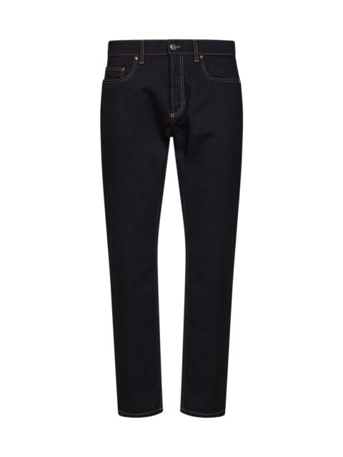 VERSACE Black comfort denim tapered jeans