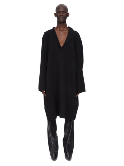Rick Owens Black Concordians LS Knee Kaftan Coat