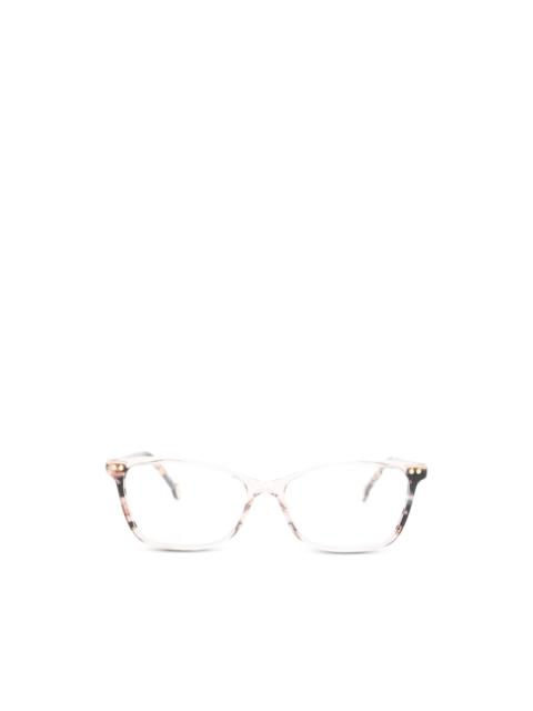 CAROLINA HERRERA tortoiseshell-temples rectangle-frame glasses