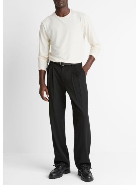 Vince Wool Double-Pleat Suiting Trouser