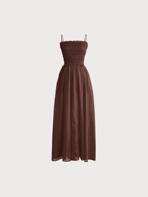 J.CREW Smocked maxi dress in cotton voile