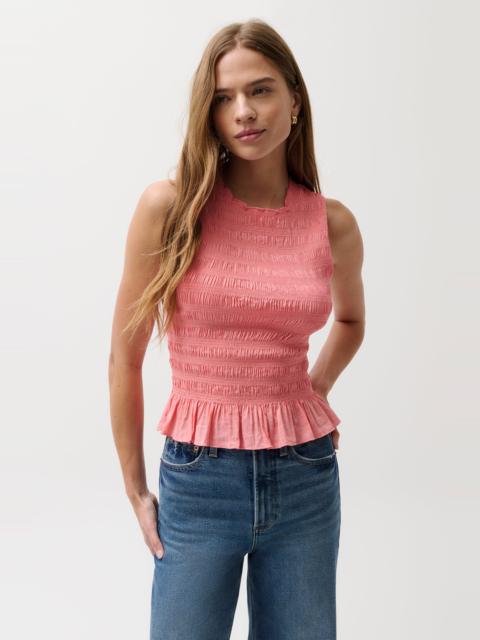 PISTOLA PHOEBE SMOCKED TANK - CORAL ROSE