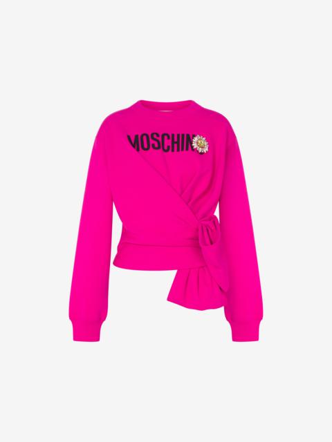 Moschino JEWEL FLOWER ORGANIC COTTON SWEATSHIRT