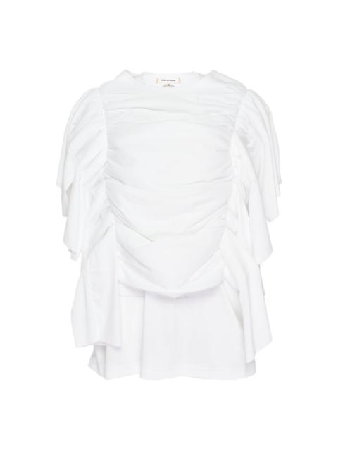 Comme Des Garçons Draped Gathered Layer Top