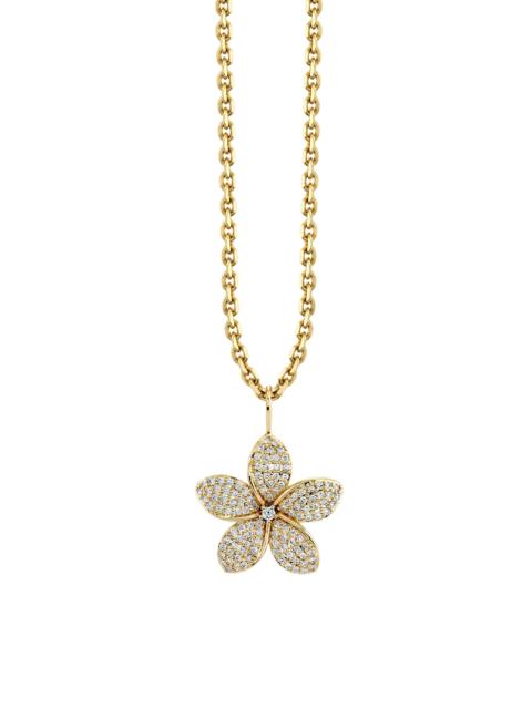 SYDNEY EVAN Women's Plumeria 14K Gold & Diamond Pendant Necklace - Gold