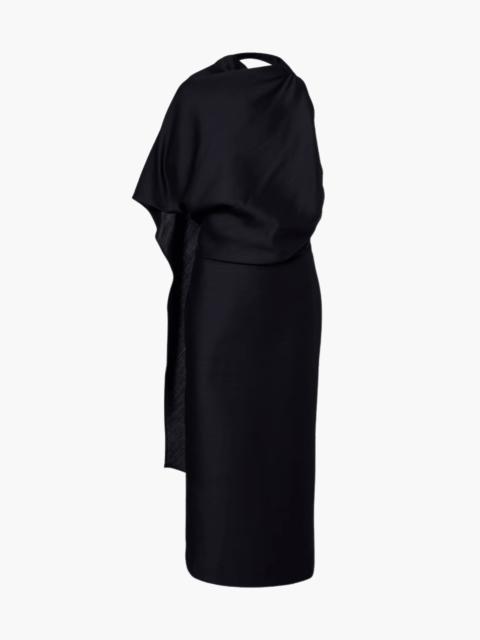 RÓHE DRAPED OPEN BACK DRESS
