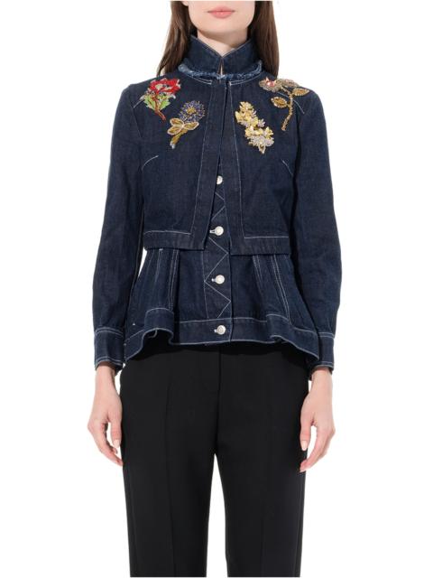 Alexander McQueen Raw Denim Jacket in Blue