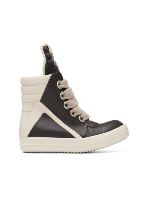 Rick Owens Brown Temple Jumbolace Geobasket Sneakers