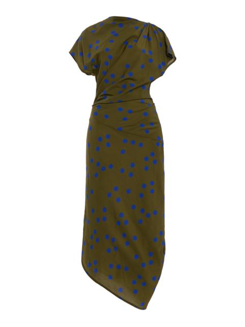 Proenza Schouler Ren Polka Dot Stretch Dress green