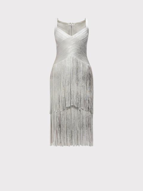 HERVE LEGER THE METALLIC MISCHA DRESS