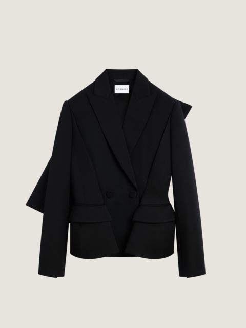 Givenchy SLASHED PINCH JACKET IN WOOL WITH BOW