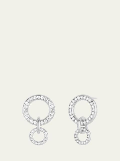 Spinelli Kilcollin Canis 18K White Gold Double Hoop Earrings with Diamonds