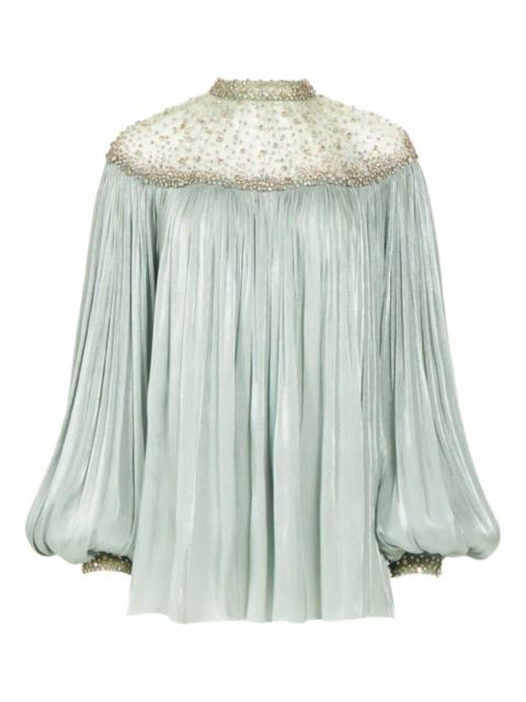 COSTARELLOS Timea crystal-embellished blouse
