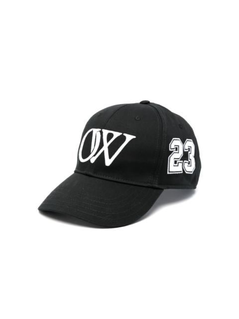 Off-White logo-embroidered cotton baseball cap