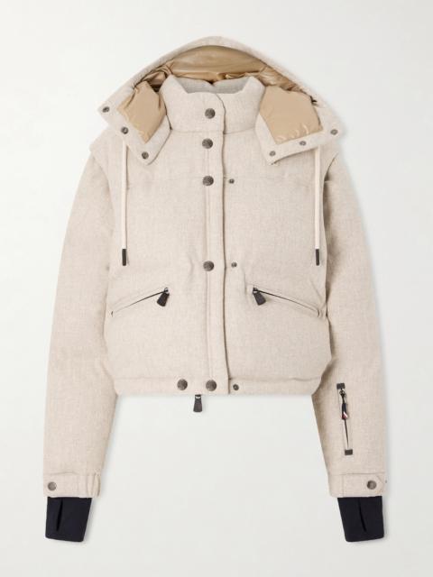 Moncler Grenoble Yintab Convertible Hooded Padded Wool-flannel Down Ski Jacket
