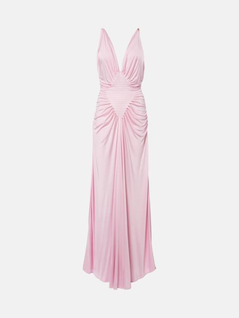 VERSACE Draped jersey gown