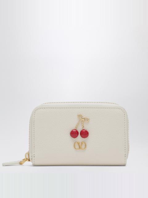 Valentino Ivory Cherryfic zip-around wallet