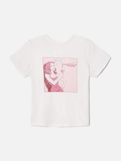 RE/DONE Classic "Drink Wine" Tee - Vintage White