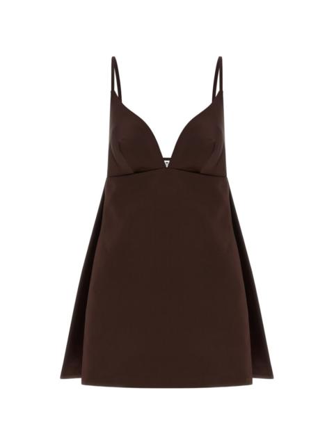 ELISABETTA FRANCHI Duchesse V-neck mini dress