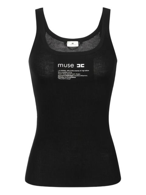 ELISABETTA FRANCHI chain-ribbed top