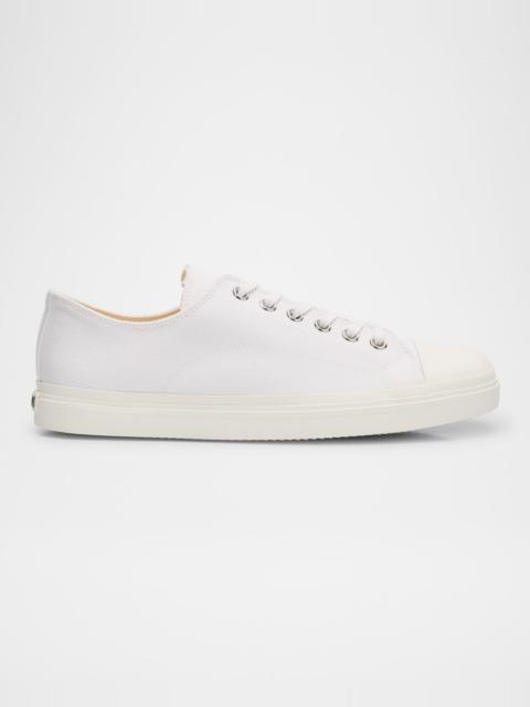 Moschino Men's Edge Canvas Cap Toe Low-Top Sneakers