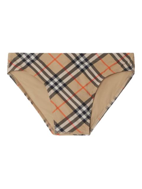 Burberry check-print swimming trunks