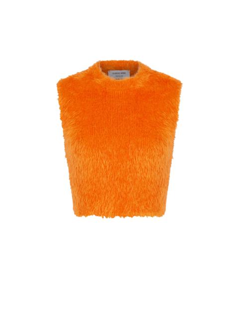Marine Serre Puffy Knit Cropped Top
