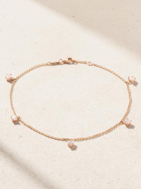 ANITA KO 18-karat Rose Gold Diamond Anklet