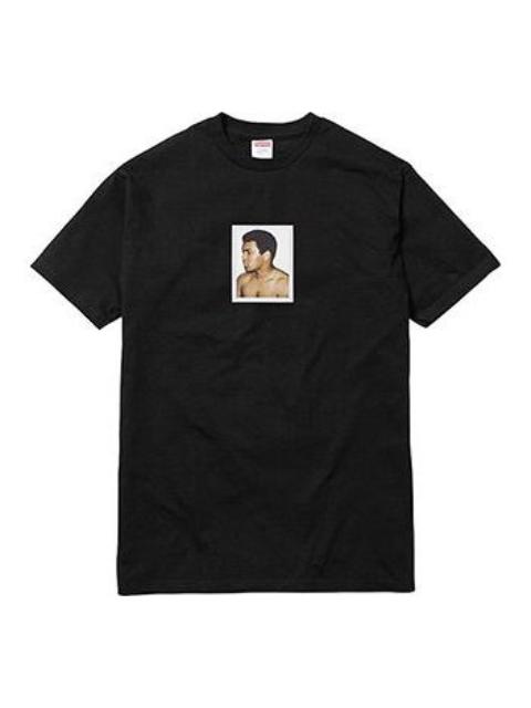 Supreme Supreme SS16 AliWarhol Tee Black Muhammad Ali Character Printing Short Sleeve Unisex SUP-SS16-001